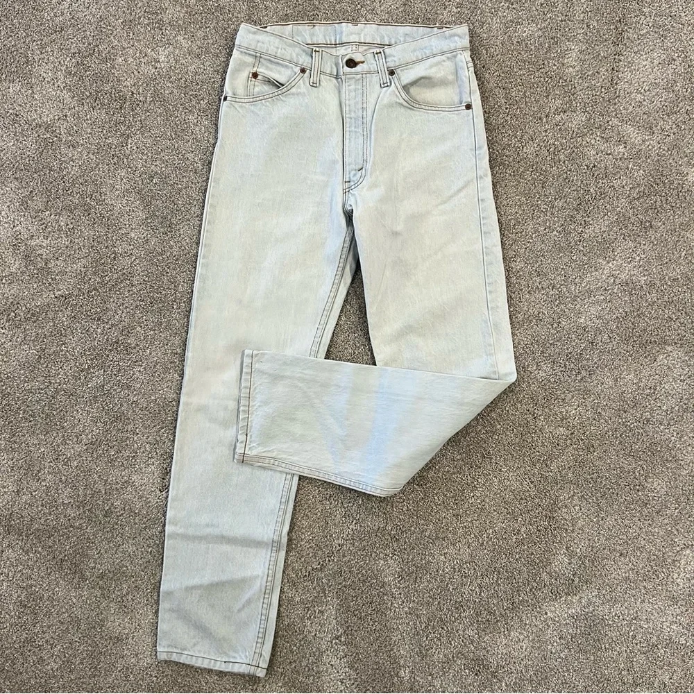 VTG Levi's Blue Jeans Mens 31x32 Orange Tab Vintage Light Wash USA Vintage Levi